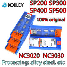 100% original korloy carboneto de inserção sp200 sp300 sp400 sp500 nc3020 nc3030 processamento: liga de aço, etc 2024 - compre barato