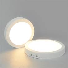 Luminária led ultrafina de painel, formato redondo, embutido, de teto, 6w/12w/18w/24w, para sala de estar, quarto, estudo 2024 - compre barato
