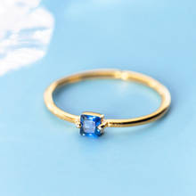 Yizizai simples de alta qualidade ouro prata cor quadrada zircão cristal anel moda acessórios para mulher ajustável 2024 - compre barato