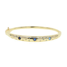 Cor de ouro banhado a banda larga feminino senhora pulseira pulseira jóias com safiras branco cz pavimentada pedra estrela forma pulseira presente 2024 - compre barato