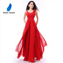DEERVEADO Elegant A-Line Sweetheart Chiffon Long Evening Dress Formal Party Dresses Evening Gown Robe De Soiree S323 2024 - buy cheap