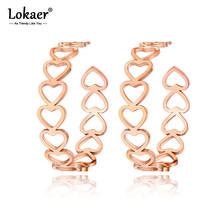 Lokaer Original Design Titanium Stainless Steel Party Earrings Bohemia Geometric Heart Earrings Jewelry For Women Girls E20283 2024 - buy cheap