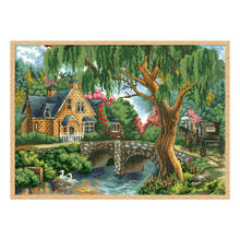 In The wood-Kits de patrones de punto de cruz estampados, conjuntos de bordado de tela impresa 11CT 14CT, costura artesanal, pintura para decoración del hogar 2024 - compra barato