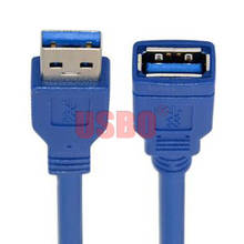 Cable de extensión de datos para disco duro de alta velocidad, USB 0,25, macho a hembra, azul, 0,5 M, 1,0 M, 1,5 M, 3,0 M, 5,0 M, 3,0 M, M 2024 - compra barato
