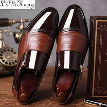 Zapatos De charol De calidad para Hombre, calzado De vestir, suave, clásico, plano, Oxford, color negro, novedad 2024 - compra barato
