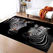 Tapete decorativo preto com desenho de animal, tapete para decoração de sala de estar, para casa ou escritório 2024 - compre barato