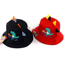 Doitbest 2 to 8 Years old spring Child Bucket fishing Hats Child Cute cartoon dinosaur Boys Girls fisherman hat 2024 - buy cheap