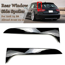 Um par de spoilers janela traseira do carro cauda asa lateral spoiler modificação para audi a4 b8 viagem edição allroad avant 2009-2016 2024 - compre barato