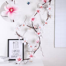 185cm Silk Magnolia Flowers Vines Orchid Wall Hanging Rattan Tree Liana Garland Artificial Plants Wedding Arch Party Home Decora 2024 - buy cheap