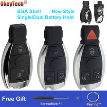 OkeyTech-2/3/4 botones para Mercedes Benz Año 2000 +, compatible con llave remota NEC/BGA Original, carcasa Fob, batería única/Dual 2024 - compra barato