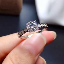 crackling moissanite gemstone ring for women jewelry engagement ring for wedding 925 sterling silver ring birthday New Year gift 2024 - buy cheap