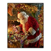 Christmas Decoration 5d Diamond Painting Cross Stitch Kit Santa Claus Picture Full Drill Square Round Diamond Mosaic Embroidery 2024 - buy cheap