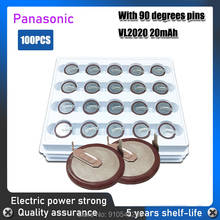 100 шт. 100% оригинальный литиевый кнопочный аккумулятор Panasonic VL2020 3 в 20 мАч монетного типа с поворотом на 90 градусов для автомобильного ключа 2024 - купить недорого