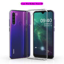 Capa de silicone de borracha para xiaomi, capa transparente, macia, tpu, tampa traseira para xiaomi redmi note 8 8t note8 pro, coque 2024 - compre barato