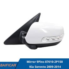 Baificar-novo espelho retrovisor elétrico dobrável com luzes de seta, aquecimento com 9 pinos para kia sorento 2009 a 2014 2024 - compre barato