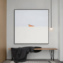 Pintura de pared hecha a mano, pintura minimalista, enseñanza, entrada, restaurante, dormitorio, sala de estar, pintura colgante, decoración moderna Simple 2024 - compra barato