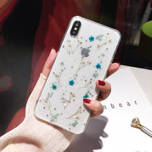 Glitter Dried Flower Phone Case For Huawei P30 P20 Pro Lite Mate10 20 30 20 40pro  Real Flowers Transparent Soft TPU Back Cover 2024 - buy cheap