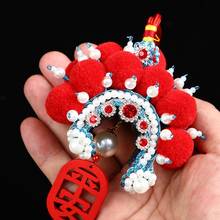 Chinese style Peking opera Facebook pendant opera character headdress hat car pendant lucky gift home decoration 2024 - buy cheap