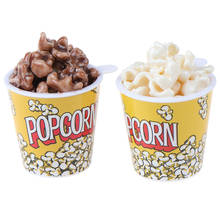 1Pc 1:6 Dollhouse Miniature A Bucket of Popcorn Toy Pretend Play Kitchen Toys 2024 - buy cheap