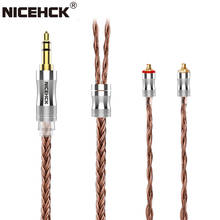 NiceHCK-Cable de actualización de cobre puro, 24 núcleos, 3,5mm/2,5mm/4,4mm, MMCX/NX7/QDC/0,78, 2Pin, para CIEM TANCHJIM KXXS Kanas C24-4 MK3 2024 - compra barato