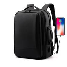 Grande capacidade expansível mochila 15.6 "portátil mochilas masculino saco de viagem à prova dusb água carregamento usb multi-camada mochila 2024 - compre barato