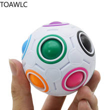 Divertido cubo mágico creativo velocidad esférica rompecabezas de arco iris bola fútbol niños aprendizaje educativo rompecabezas juguetes para niños adultos 2024 - compra barato