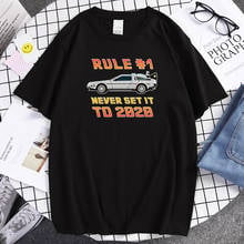Back To The Future никогда не настроить ее таким образом, чтобы 2021 брендовые футболки с коротким рукавом Свободные Летние печатных футболки Топ Для мужчин Модная уличная короткий рукав Футболка 2024 - купить недорого