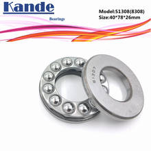 Kande 51308 8318  40x78x26  bearing 1pc Flat Thrust Ball Bearing  Axial thrust bearing 51308 2024 - buy cheap