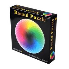1000 Pcs/set Colorful Rainbow Round Geometrical Photo Puzzle Adult Kids DIY Educational Reduce Stress Toy Jigsaw Puzzle Paper 2024 - buy cheap