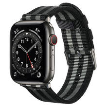 Наручный ремешок для Apple Watch 6 SE, браслет 40 мм 44 мм 38 мм 42 мм, тонкий тканый нейлоновый повседневный спортивный ремешок для iWatch серии 5/4/3/2/1 2024 - купить недорого