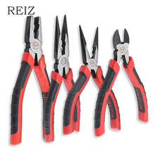 REIZ Wire Cutting Pliers 6-8 Inch Wire Stripping Tool Set Cable Cutter Diagonal Long Nose Pliers Household Electricians Tools 2024 - buy cheap