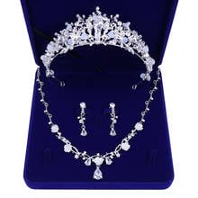 Baroque Crystal Floral Bridal Jewelry Sets Women Wedding Tiaras Crown Necklace Earrings For Bride Rhinestone Hair Accessories 2024 - buy cheap