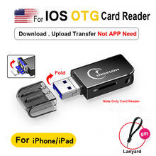 Leitor de cartão 2 em 1, adaptador otg multimemória usb 3.0 para iphone ipad ios 13.0, versão acima, macbook, laptop 2024 - compre barato