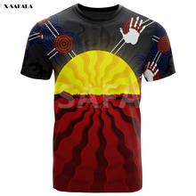 Camiseta con estampado 3D de Naidoc Week para hombres y mujeres, camisa con cuello redondo con estampado de la semana del Sol de Australia aborigen, moda informal Harajuku 2024 - compra barato