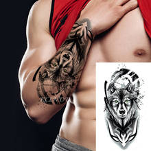 Waterproof Temporary Tattoo Sticker Totem Wolf Black Totem Pattern Fake Tatoo Flash Tatto Arm Body Art for Girl Women Men 2024 - buy cheap