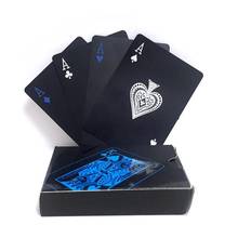 Cartas de jogo de pôquer, cartas de plástico à prova d'água, coleção preta, com diamante preto, presente quente, padrão 2024 - compre barato
