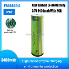 1 шт., литий-ионный аккумулятор Panasonic NCR18650B, 3400 мАч 2024 - купить недорого