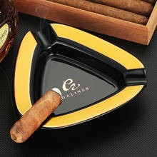GALINER Cigar Gadgets Ceramic Home Cigar Ashtrays Portable 3 Tubes Smoking Ash Tray Tabacco Tool Cigarette Ashtrays W/ Gift Box 2024 - buy cheap