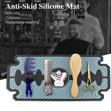 Professional Barbershop Folding Hair Salon Countertop Slip Silicone Mat Salon Thicken Slip Comb Hairdressing Tool Mat 2024 - buy cheap