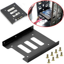 Useful 2.5 Inch SSD HDD To 3.5 Inch Metal Mounting Adapter Bracket Dock 8 Screws Hard Drive Holder For PC Hard Drive Enclosure 2024 - buy cheap