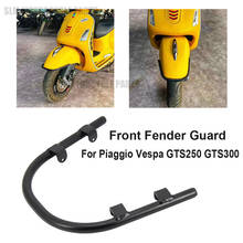 Черный/Хромированный мотоциклетный передний брызговик, брызговик, бампер, защита рамы для Piaggio Vespa GTS250 GTS300 2024 - купить недорого