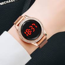 2020 LED Rose Gold Magnet Quartz Electronic Female Watch Fashion Digital Women For Watches Luxury Ladies Wild Clocks Gift Reloj 2024 - buy cheap