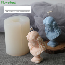 Feminino busto vela molde de silicone decoração para casa scented vela diy vela que faz ferramentas 2024 - compre barato