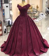 Sexy African Sequins Lace Burgundy Prom Dresses Long Dubai Arabic Evening Formal Dress Ball Gown Dresses 2024 - buy cheap
