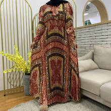 Плиссированный Кафтан Дубай Абая Турция мусульманский модный хиджаб платье ислам одежда Оман Абая для женщин Vestidos Robe Mujeres De Mode 2024 - купить недорого