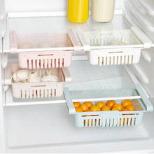 Универсальный Выдвижной ящик типа контейнер в холодильник, ящик для кухни, органайзер для фруктов, корзина для хранения холодильников 2024 - купить недорого