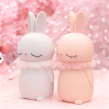 Nordic Furry Rabbit sculpture Miniature Model Figurines Long Ears Animal Crafts Wedding Ornament Home Decoration Accessories 2024 - buy cheap
