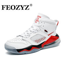 FEOZYZ Air Cushion Basketball Shoes Men Mid-Cut Shock Absorption Men Sneakers Trainers Leather Sport Shoes 2024 - buy cheap