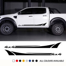 2 Pcs Car Door Side Skirt Vinyl 4x4 Stickers For Ford Ranger Raptor Isuzu Dma Nissan NAVARA Toyota Hilux Pickup Car Accessories 2024 - buy cheap