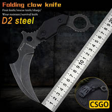 Karambit Knife Cs Go Tactical Fixed Blade Claw Neck Knife With Sheath Tiger Teeth Sharpening Camping Knife Outdoor Self-Defense 2024 - buy cheap